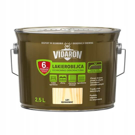 Lakierobejca Ochronno-Dekoracyjna Bezbarwna 2,5L Vidaron
