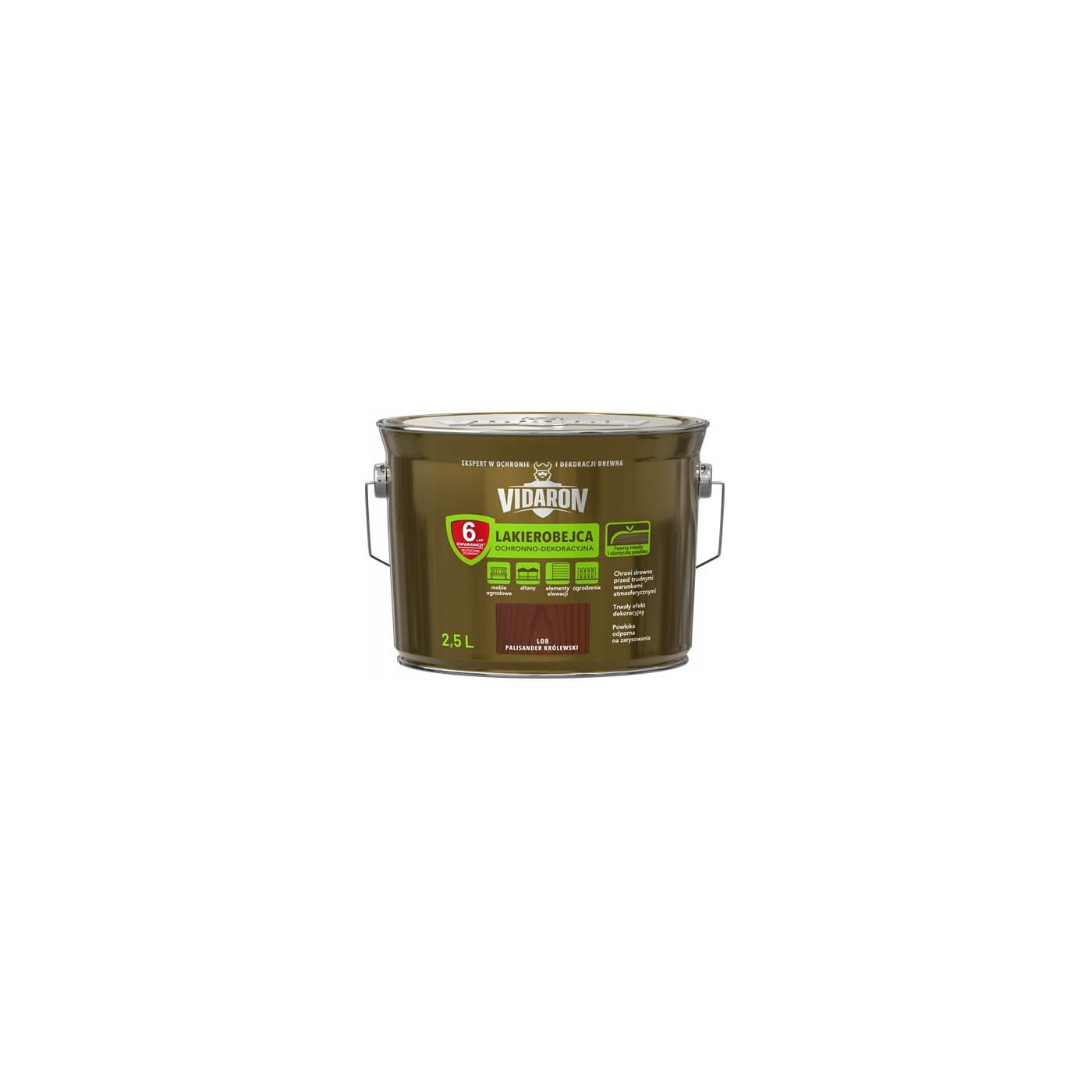 Lakierobejca Ochronno-Dekoracyjna Palisander Królewski 2,5L Vidaron Lakierobejca Ochronno-Dekoracyjna Palisander Królewski 2,5L Vidaron