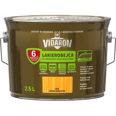 Lakierobejca Ochronno-Dekoracyjna Sosna Złocista 2,5L Vidaron