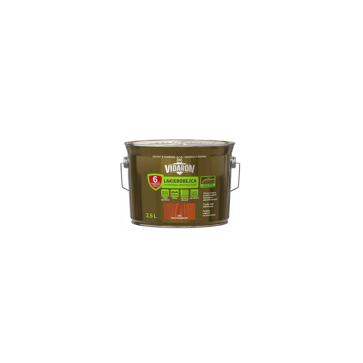 Lakierobejca Ochronno-Dekoracyjna Teak Naturalny 2,5L Vidaron Lakierobejca Ochronno-Dekoracyjna Teak Naturalny 2,5L Vidaron