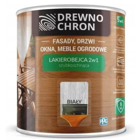 Lakierobejca 2 W 1 Biały 0,2L Drewnochron