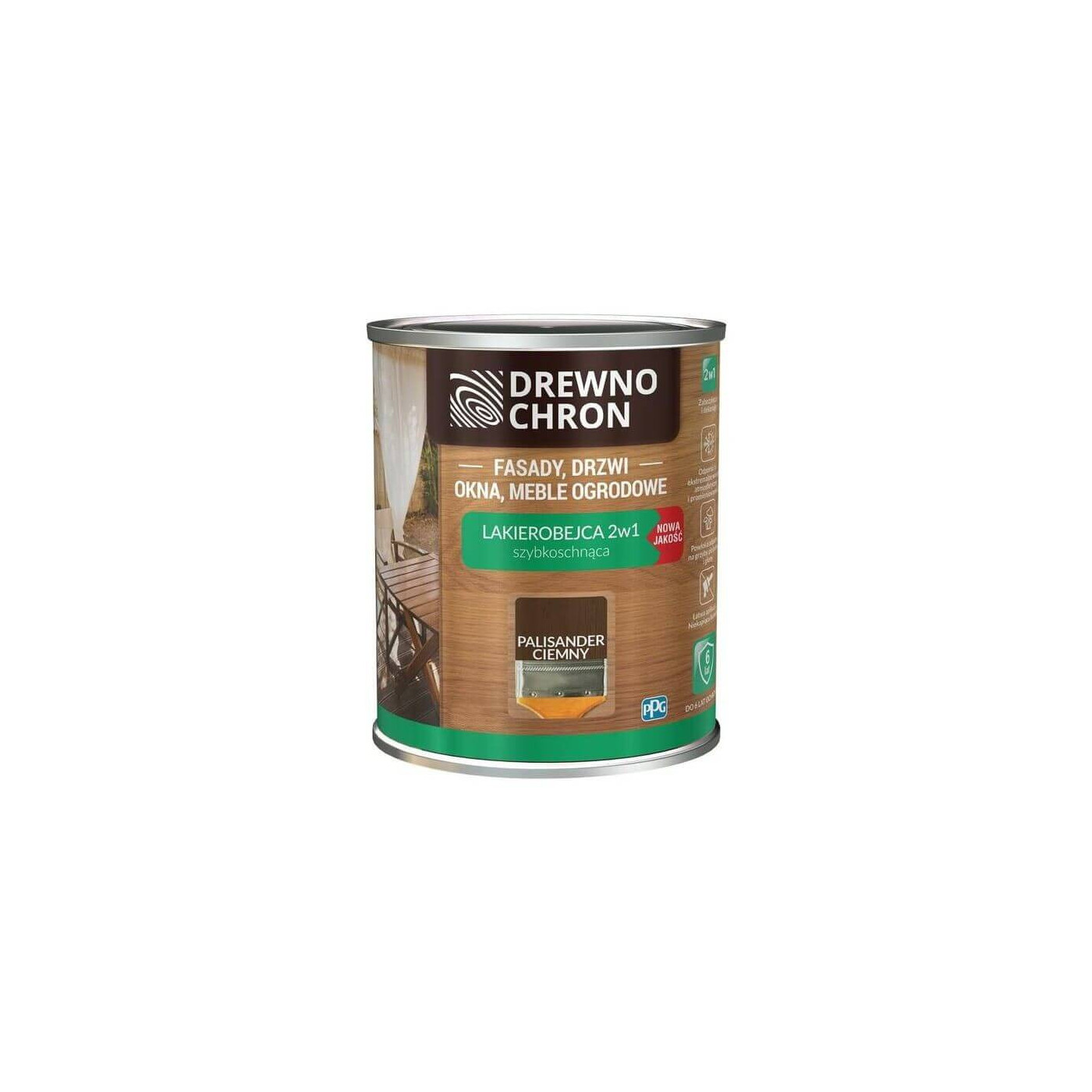 Lakierobejca 2 W 1 Palisander Ciemny 0,2L Drewnochron Lakierobejca 2 W 1 Palisander Ciemny 0,2L Drewnochron