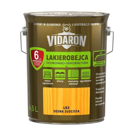 Lakierobejca Ochronno-Dekoracyjna Sosna Złocista 4,5L Vidaron
