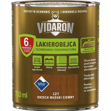 Lakierobejca Orzech Włoski Ciemny L21 0,75L Vidaron