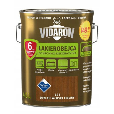 Lakierobejca Orzech Włoski Ciemny L21 4,5L Vidaron
