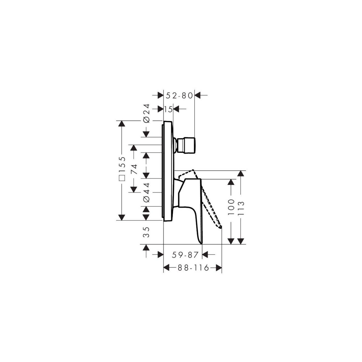 Bateria Wannowa Podtynkowa Talis E Biały Mat 71745700 Hansgrohe Bateria Wannowa Podtynkowa Talis E Biały Mat 71745700 Hansgrohe