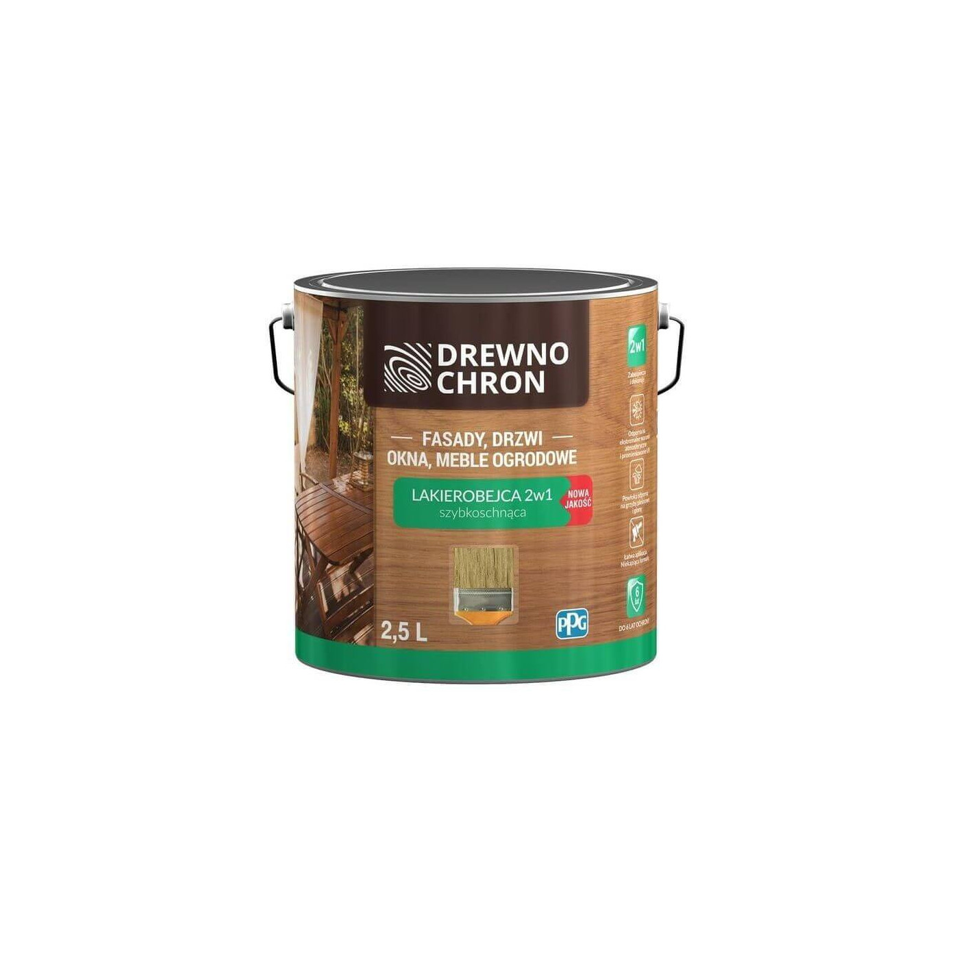 Lakierobejca 2w1 Dąb Naturalny 0,2 L Drewnochron Lakierobejca 2w1 Dąb Naturalny 0,2 L Drewnochron