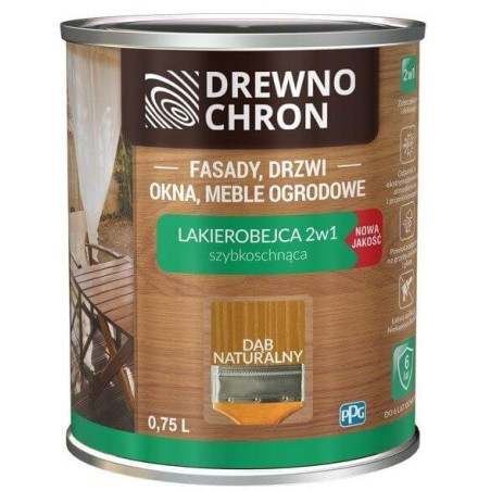 Lakierobejca 2w1 Dąb Naturalny 0,75 L Drewnochron