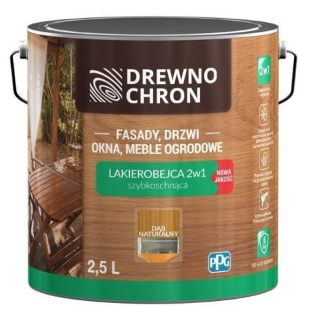 Lakierobejca 2w1 Dąb Naturalny 2,5 L Drewnochron