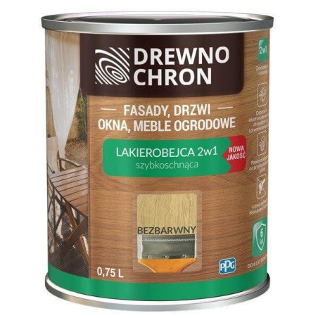 Lakierobejca 2w1 Bezbarwny 0.75L Drewnochron