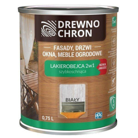 Lakierobejca 2w1 Biały 0.75L Drewnochron