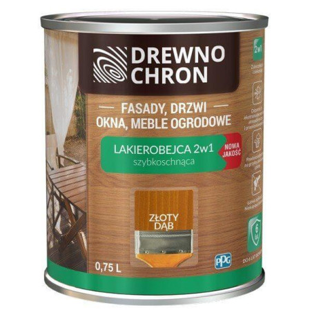 Lakierobejca 2w1 Dąb Złoty 0.75L Drewnochron