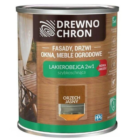 Lakierobejca 2w1 Orzech Jasny 0.2L Drewnochron