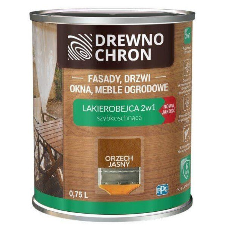 Lakierobejca 2w1 Orzech Jasny 0.75L Drewnochron