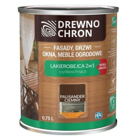 Lakierobejca 2w1 Palisander Ciemny 0.75L Drewnochron