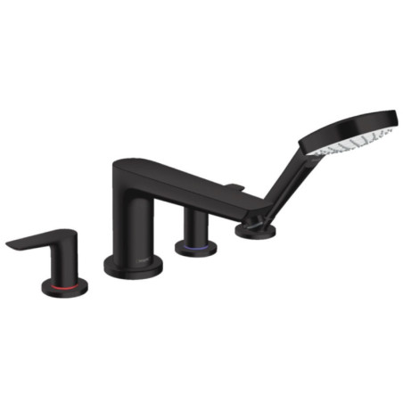 4-Otworowa Bateria Na Brzeg Wanny Talis E Czarny Mat 71748670 Hansgrohe