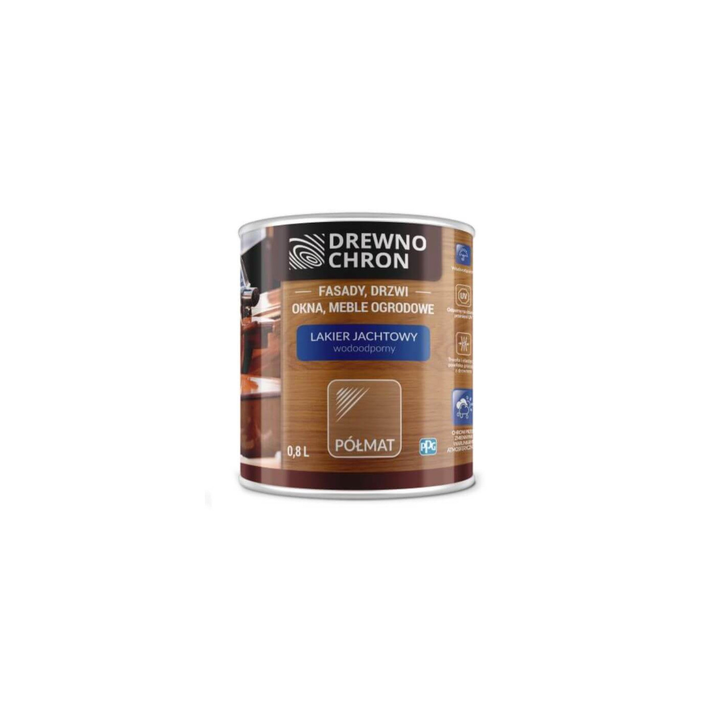 Lakier Jachtowy Uv Półmat 0.8L Drewnochron Lakier Jachtowy Uv Półmat 0.8L Drewnochron
