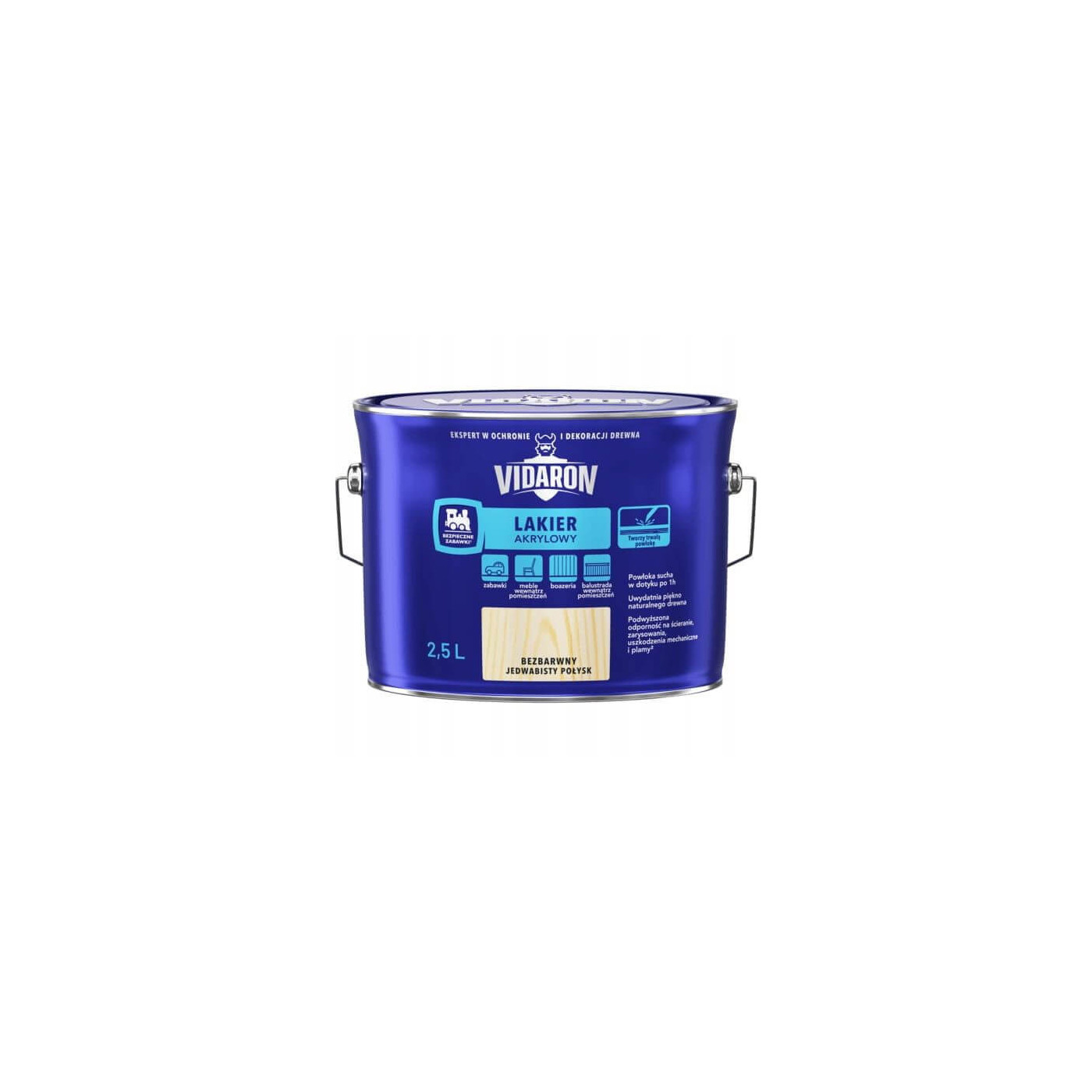 Lakier Akrylowy Do Drewna Bezbarwny 2,5L Vidaron Lakier Akrylowy Do Drewna Bezbarwny 2,5L Vidaron