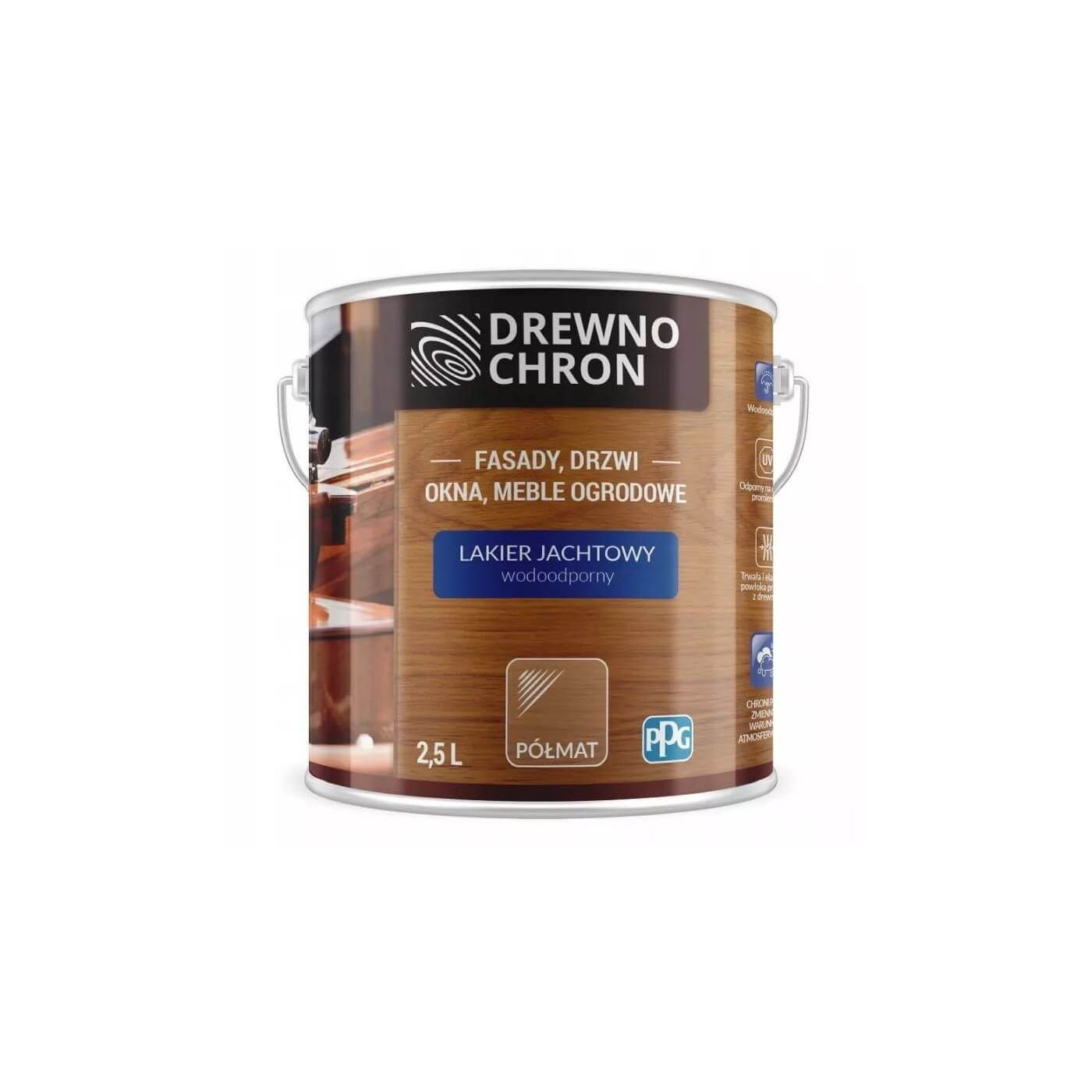 Lakier Jachtowy Uv Półmat 2.5L Drewnochron Lakier Jachtowy Uv Półmat 2.5L Drewnochron