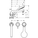 3-Otworowa Bateria Na Brzeg Wanny Talis S Chrom 72416000 Hansgrohe 3-Otworowa Bateria Na Brzeg Wanny Talis S Chrom 72416000 Hansgrohe