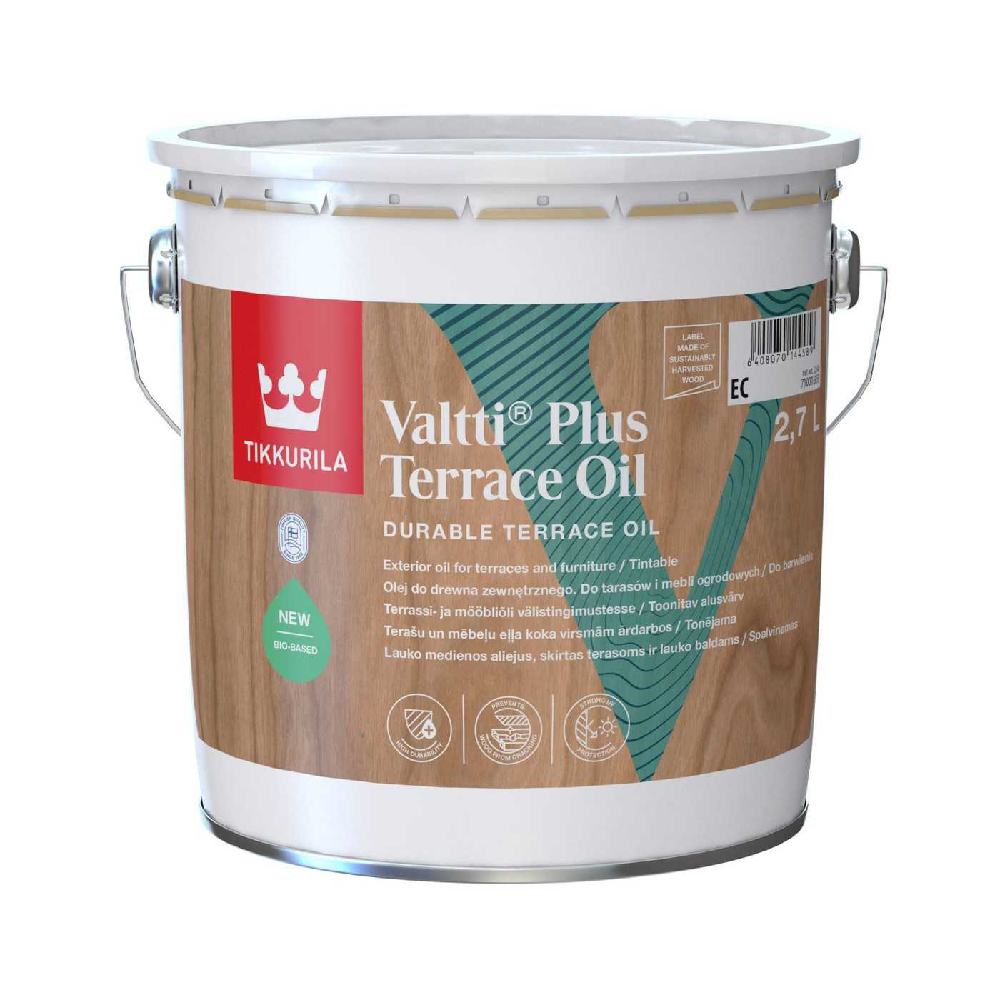 Olej Do Drewna Valtti Plus Terrace Oli Clear 2,7 l Tikkurila Olej Do Drewna Valtti Plus Terrace Oli Clear 2,7 l Tikkurila