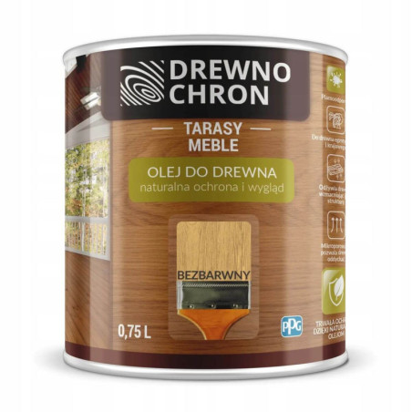 Olej Do Drewna Bezbarwny 0,75L Drewnochron