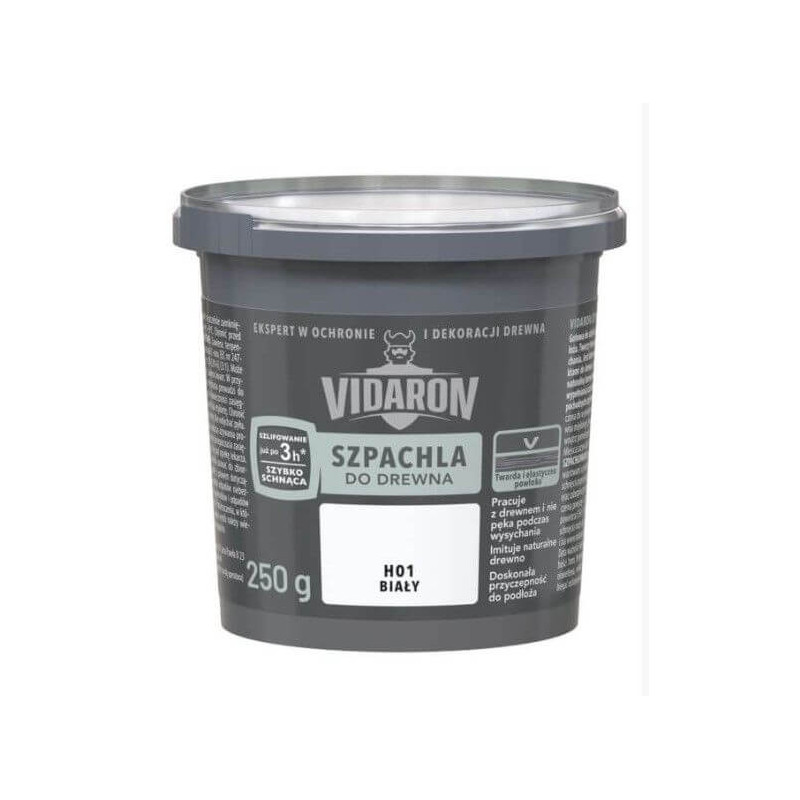 Szpachla Do Drewna H01 Biały 250g Vidaron Szpachla Do Drewna H01 Biały 250g Vidaron