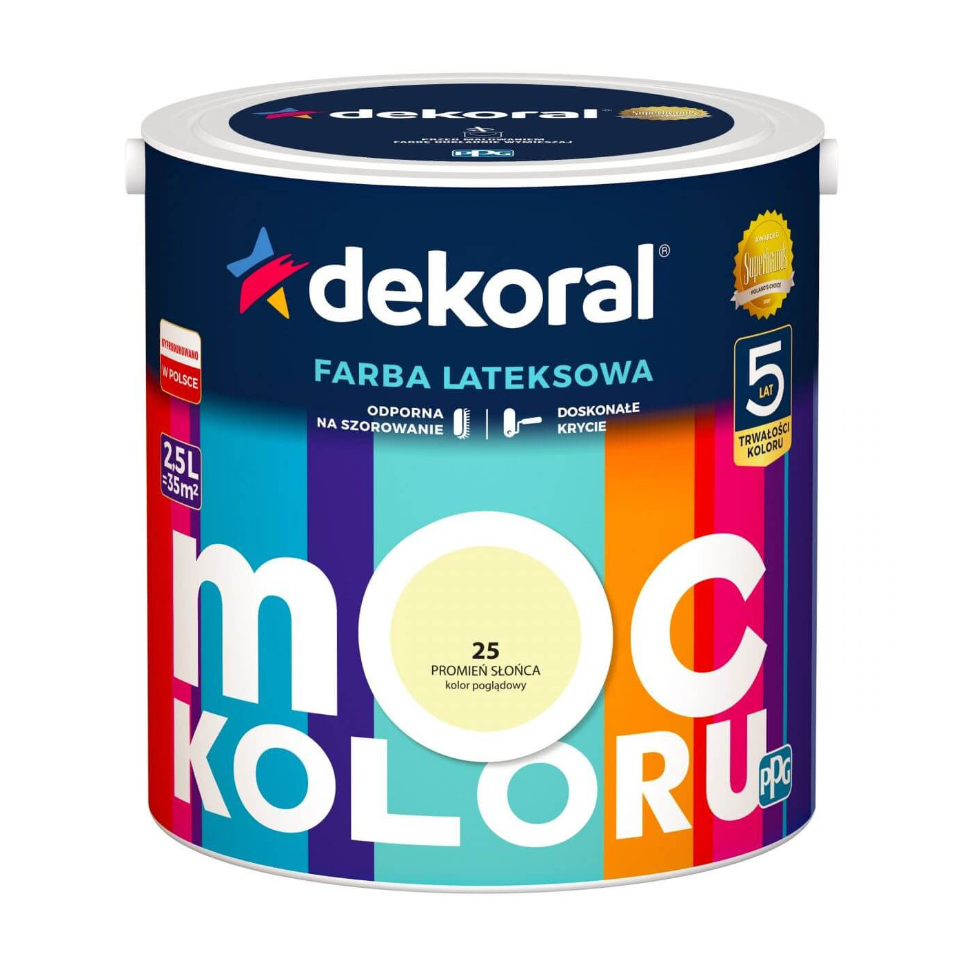 Farba Lateksowa Moc Koloru Promień Słońca 2,5l Dekoral Farba Lateksowa Moc Koloru Promień Słońca 2,5l Dekoral