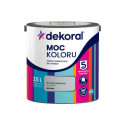 Farba Lateksowa Moc Koloru Szary Klasyczny 2,5l Dekoral Farba Lateksowa Moc Koloru Szary Klasyczny 2,5l Dekoral