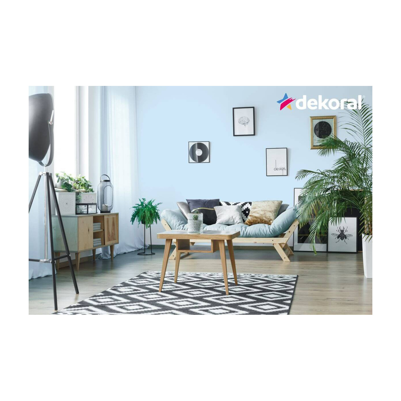 Farba Lateksowa Moc Koloru Lodowy Błękit 5l Dekoral Farba Lateksowa Moc Koloru Lodowy Błękit 5l Dekoral