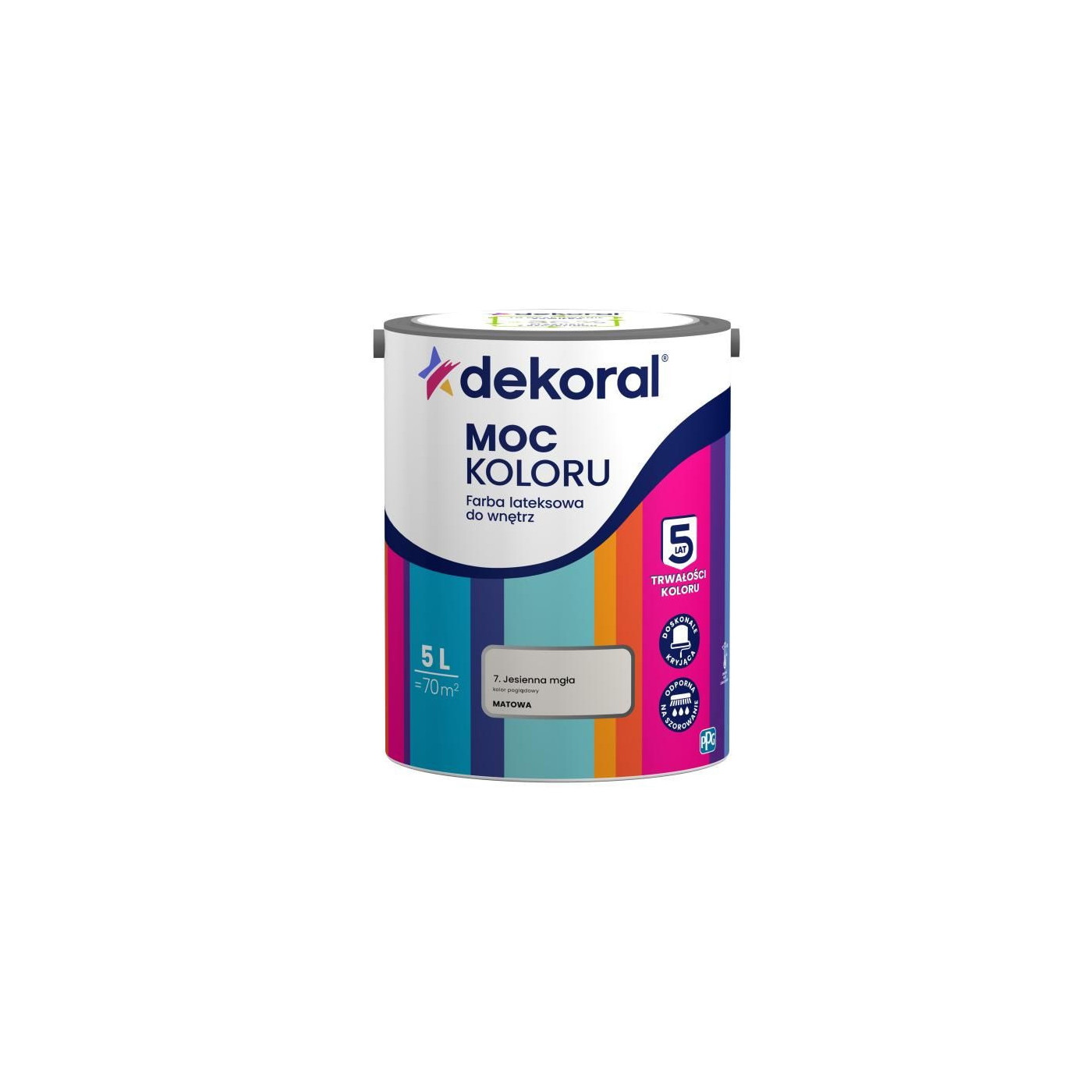 Farba Lateksowa Moc Koloru Jesienna Mgła 5l Dekoral Farba Lateksowa Moc Koloru Jesienna Mgła 5l Dekoral