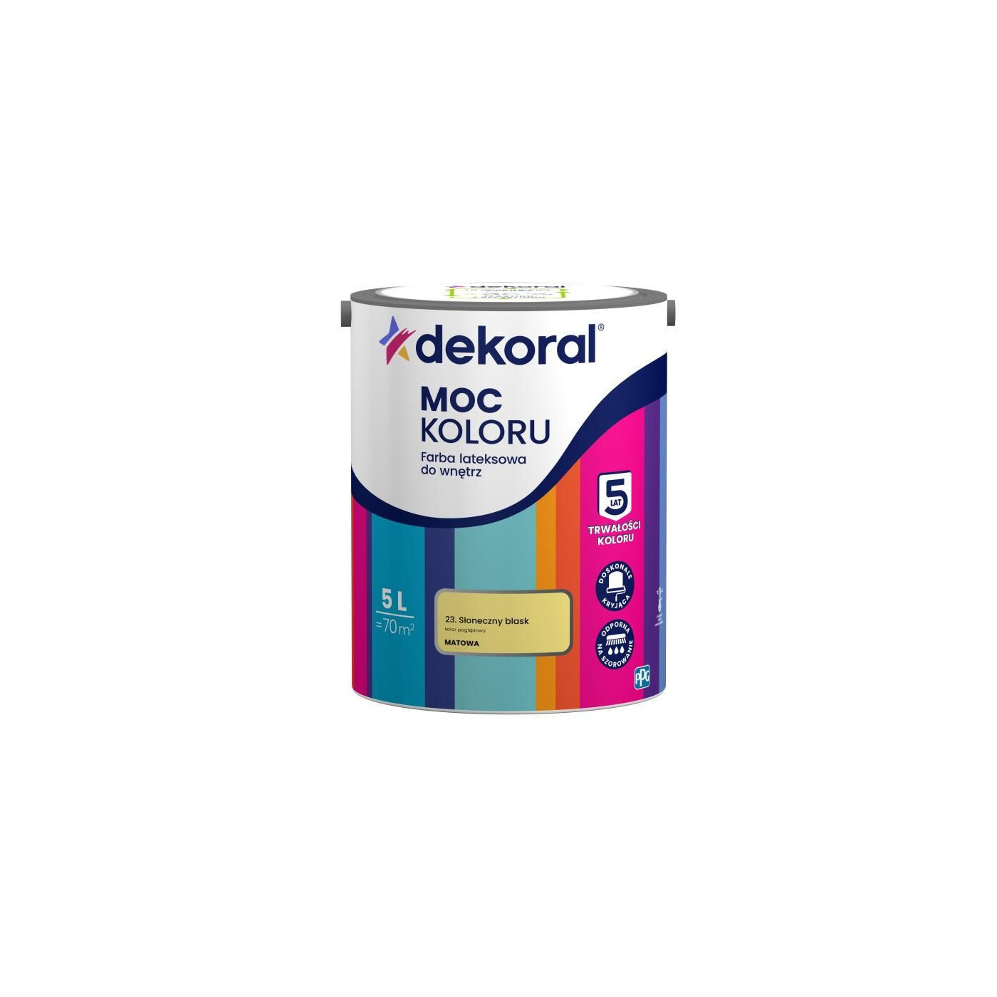 Farba Lateksowa Moc Koloru Słoneczny Blask 5l Dekoral Farba Lateksowa Moc Koloru Słoneczny Blask 5l Dekoral