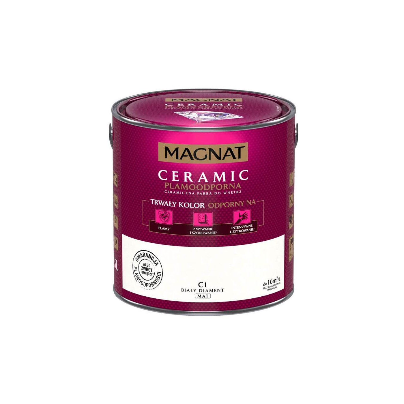 Farba Ceramiczna Magnat Ceramic C1 Biały Diament 2,5l Farba Ceramiczna Magnat Ceramic C1 Biały Diament 2,5l