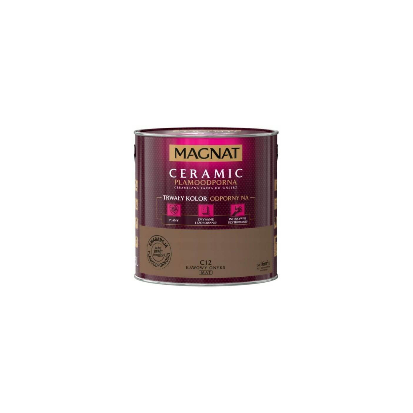 Farba Ceramiczna Magnat Ceramic C12 Kawowy Onyks 2,5l Farba Ceramiczna Magnat Ceramic C12 Kawowy Onyks 2,5l