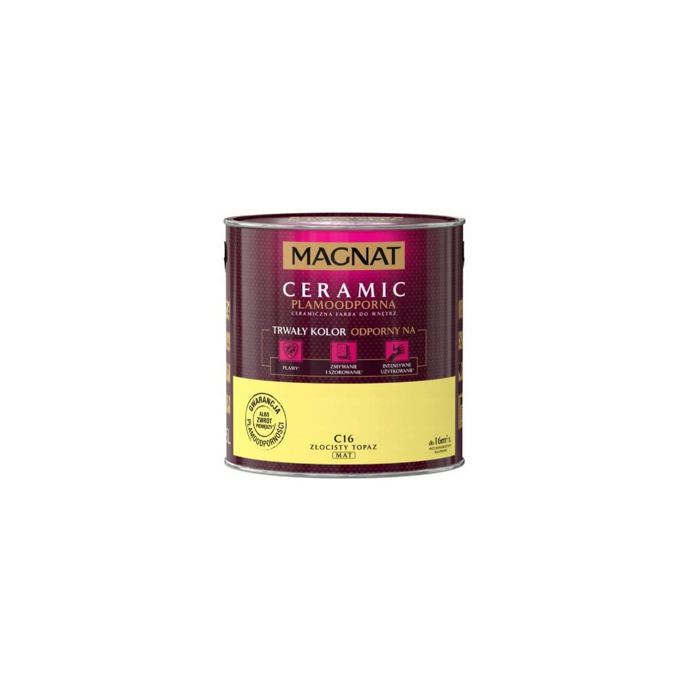 Farba Ceramiczna Magnat Ceramic C16 Złocisty Topaz 2,5l Farba Ceramiczna Magnat Ceramic C16 Złocisty Topaz 2,5l