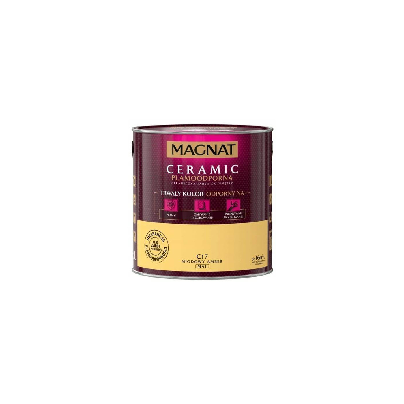 Farba Ceramiczna Magnat Ceramic C17 Miodowy Amber 2,5l Farba Ceramiczna Magnat Ceramic C17 Miodowy Amber 2,5l