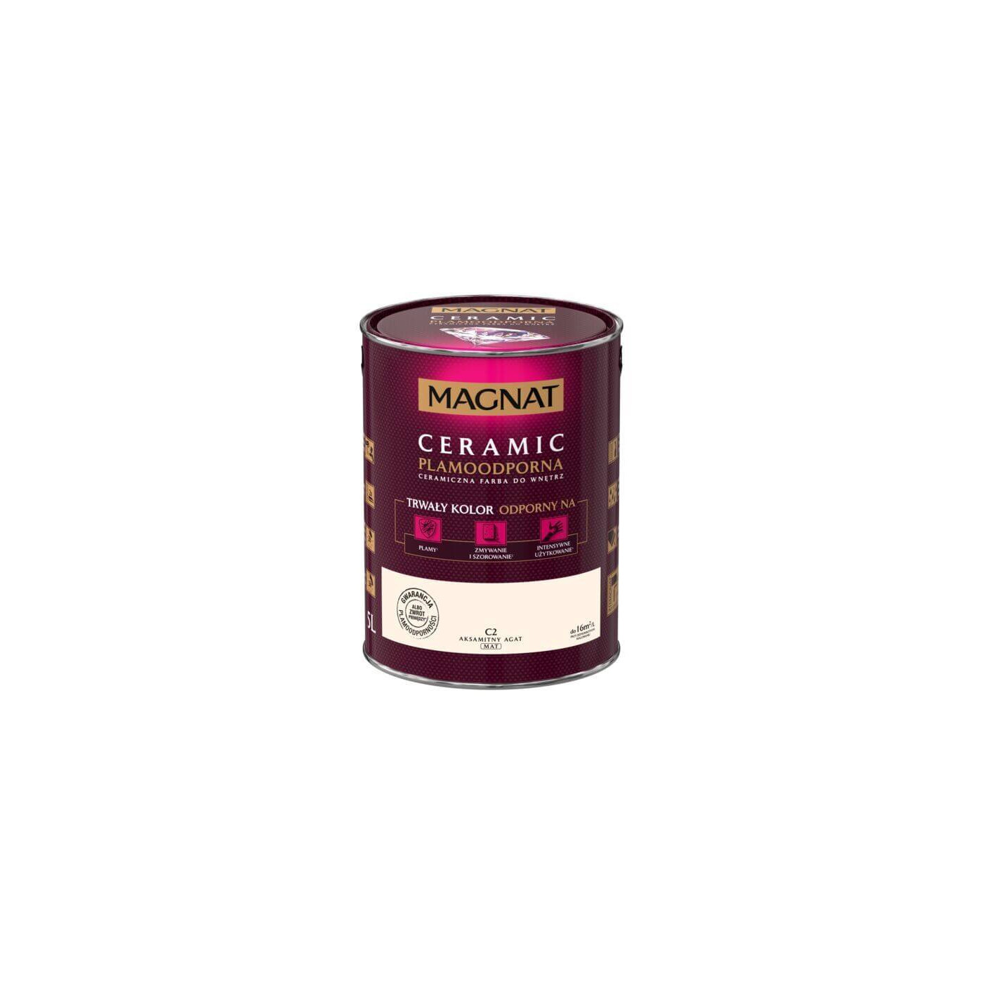 Farba Ceramiczna Magnat Ceramic C2 Aksamitny Agat 5l Farba Ceramiczna Magnat Ceramic C2 Aksamitny Agat 5l