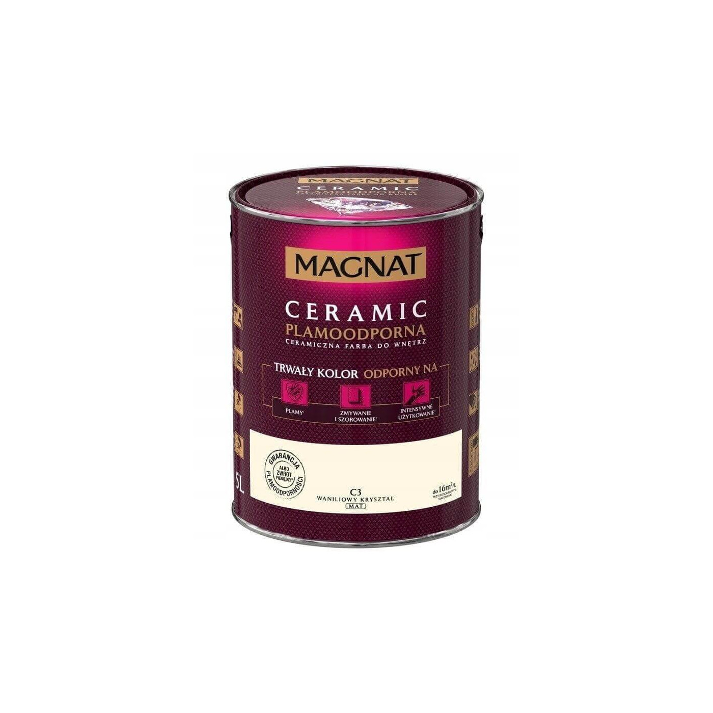 Farba Ceramiczna Magnat Ceramic C3 Waniliowy Kryształ 5l Farba Ceramiczna Magnat Ceramic C3 Waniliowy Kryształ 5l