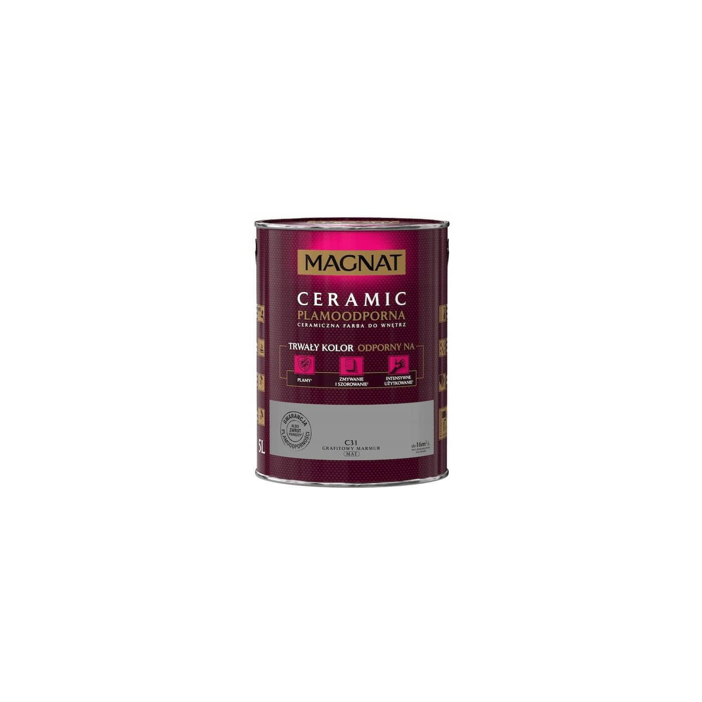 Farba Ceramiczna Magnat Ceramic C31 Grafitowy Marmur 5l Farba Ceramiczna Magnat Ceramic C31 Grafitowy Marmur 5l