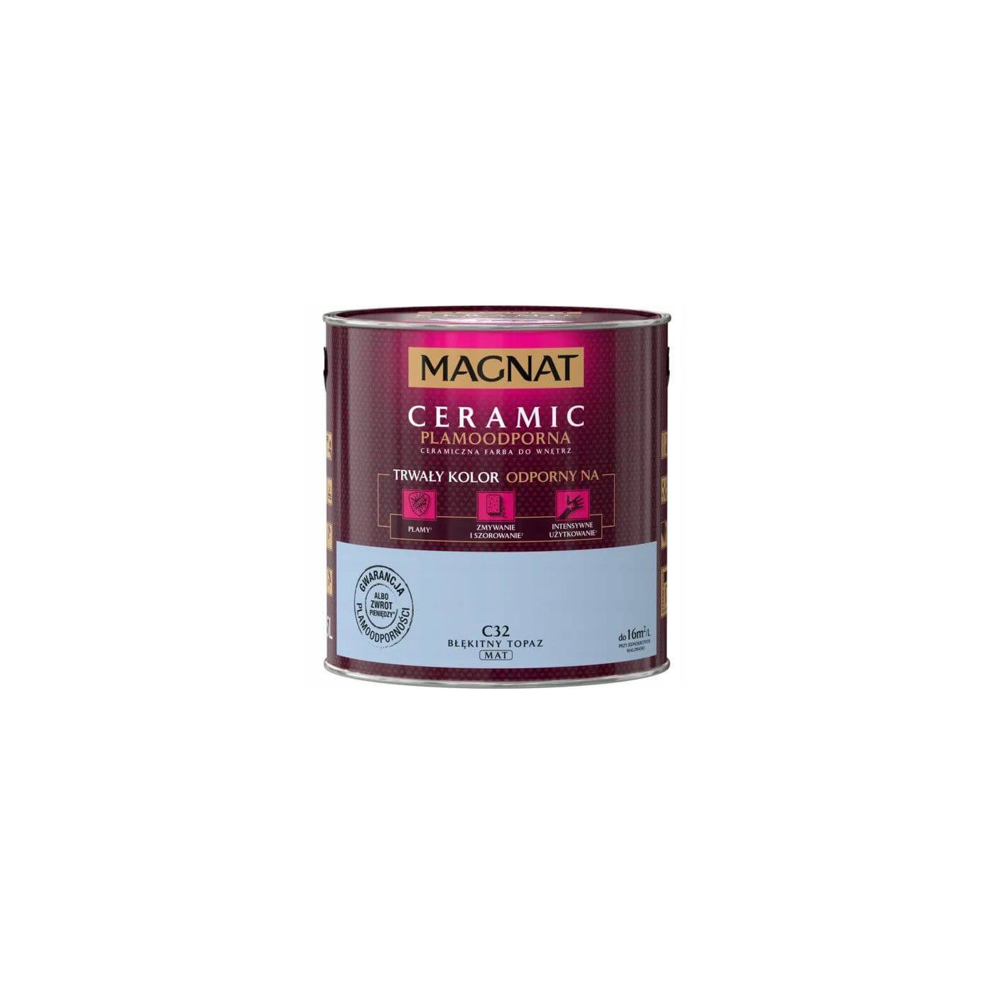 Farba Ceramiczna Magnat Ceramic C32 Błękitny Topaz 2,5l Farba Ceramiczna Magnat Ceramic C32 Błękitny Topaz 2,5l