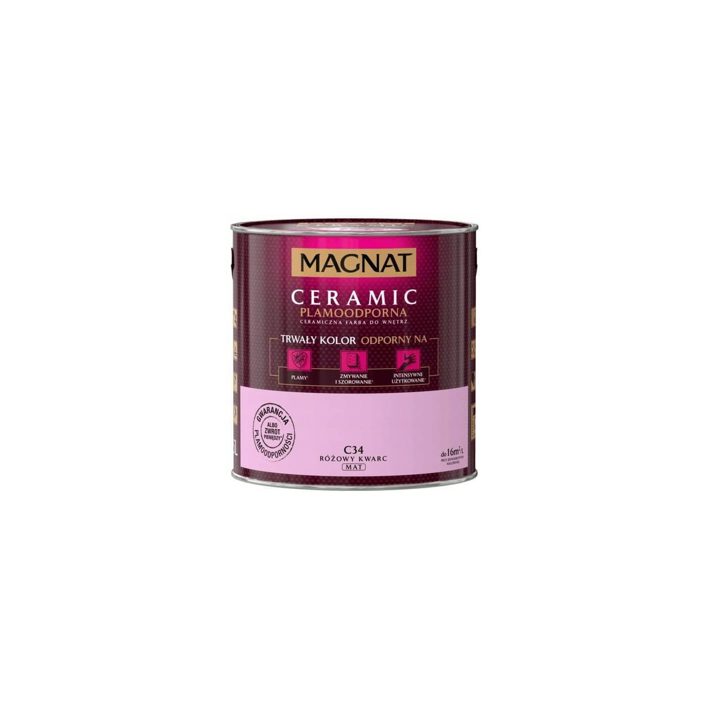 Farba Ceramiczna Magnat Ceramic C34 Różowy Kwarc 2,5l Farba Ceramiczna Magnat Ceramic C34 Różowy Kwarc 2,5l