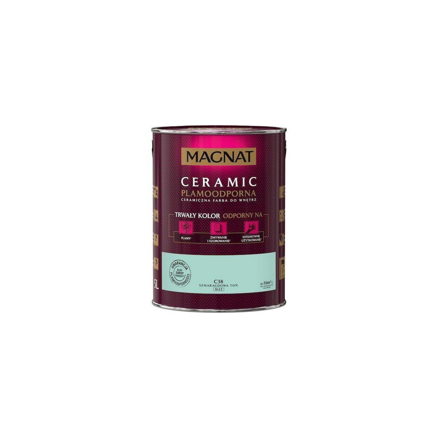 Farba Ceramiczna Magnat Ceramic C38 Szmaragdowa Toń 5l Farba Ceramiczna Magnat Ceramic C38 Szmaragdowa Toń 5l