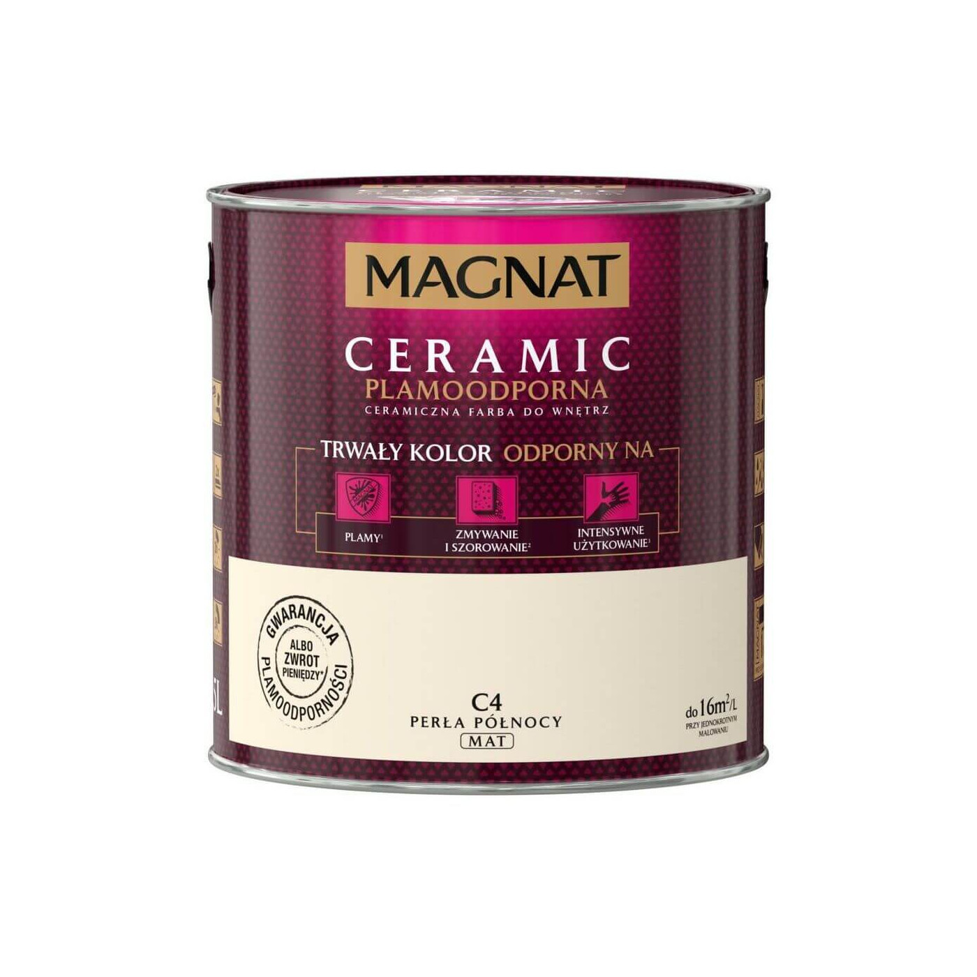 Farba Ceramiczna Magnat Ceramic C4 Perła Północy 2,5l Farba Ceramiczna Magnat Ceramic C4 Perła Północy 2,5l