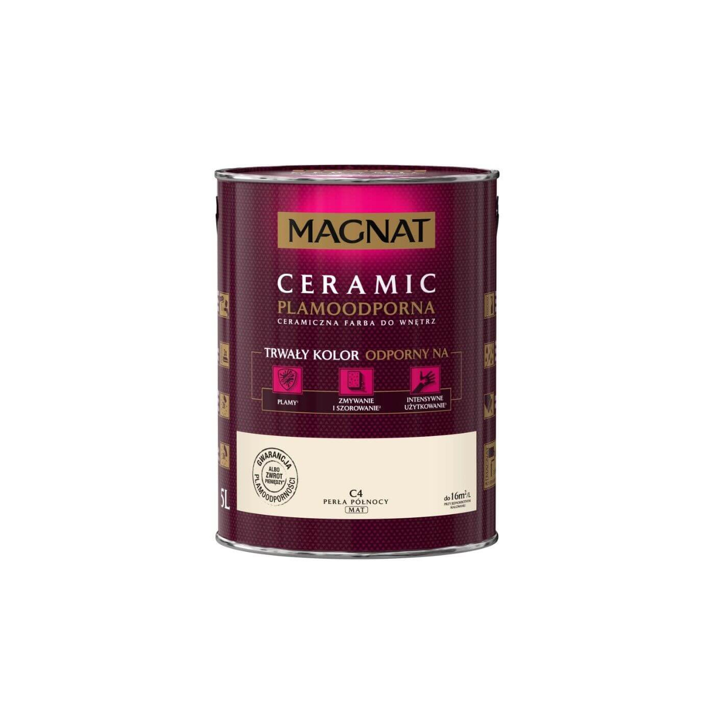 Farba Ceramiczna Magnat Ceramic C4 Perła Północy 5l Farba Ceramiczna Magnat Ceramic C4 Perła Północy 5l