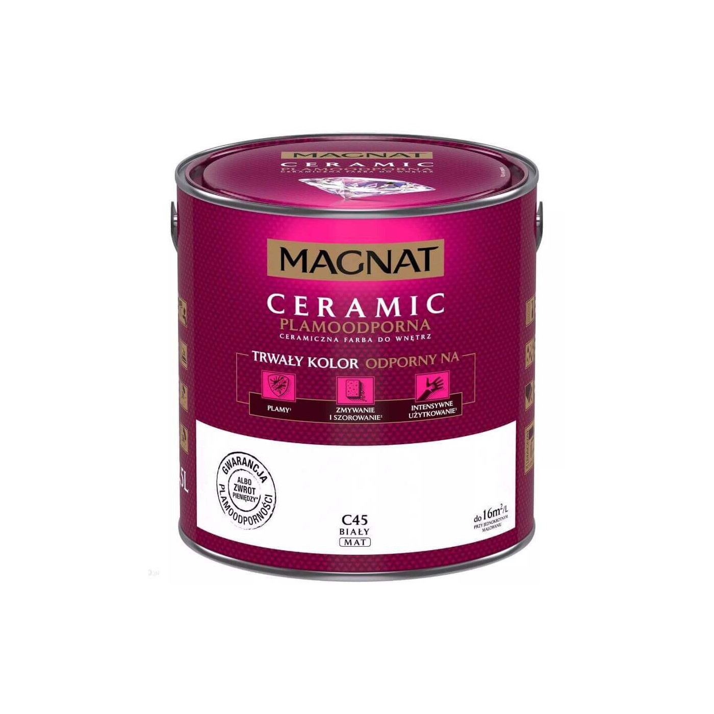 Farba Ceramiczna Magnat Ceramic C45 Biała 2,5l Farba Ceramiczna Magnat Ceramic C45 Biała 2,5l