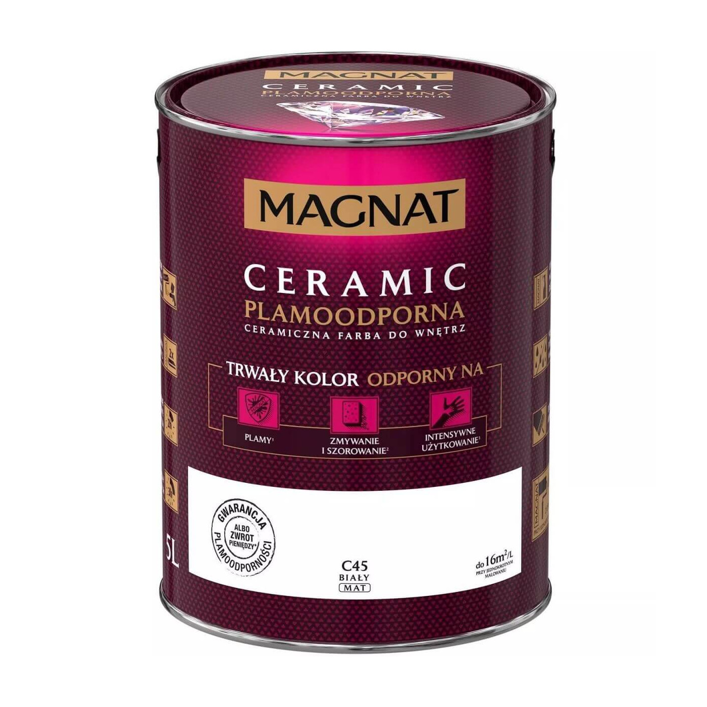 Farba Ceramiczna Magnat Ceramic C45 Biała 5l Farba Ceramiczna Magnat Ceramic C45 Biała 5l
