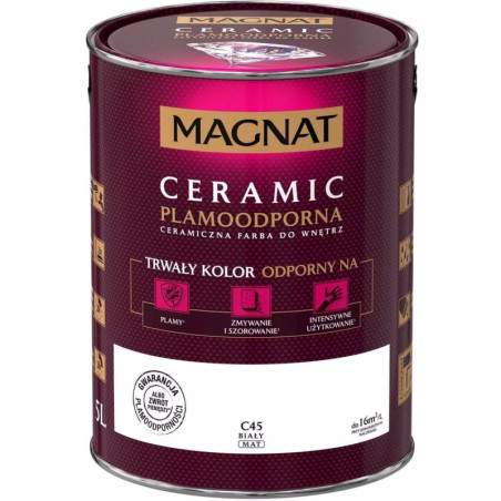 Farba Ceramiczna Magnat Ceramic C45 Biała 5l