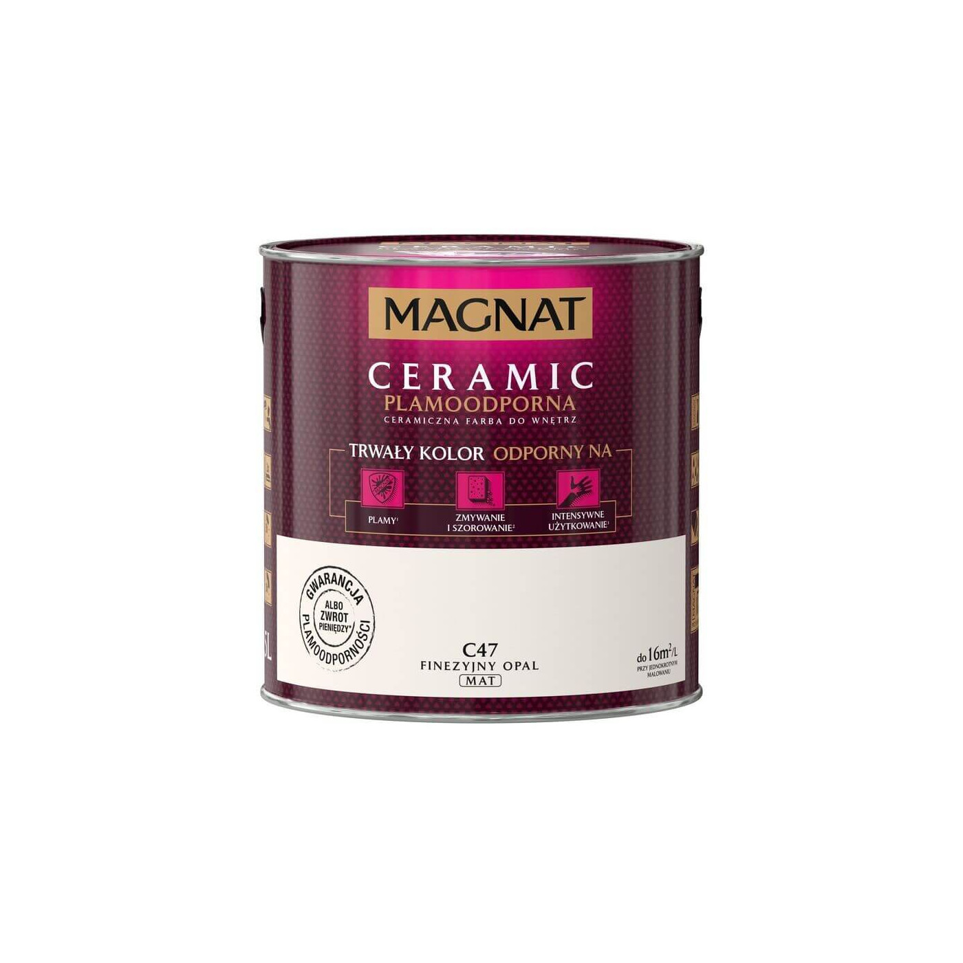 Farba Ceramiczna Magnat Ceramic C47 Finezyjny Opal 2,5l Farba Ceramiczna Magnat Ceramic C47 Finezyjny Opal 2,5l