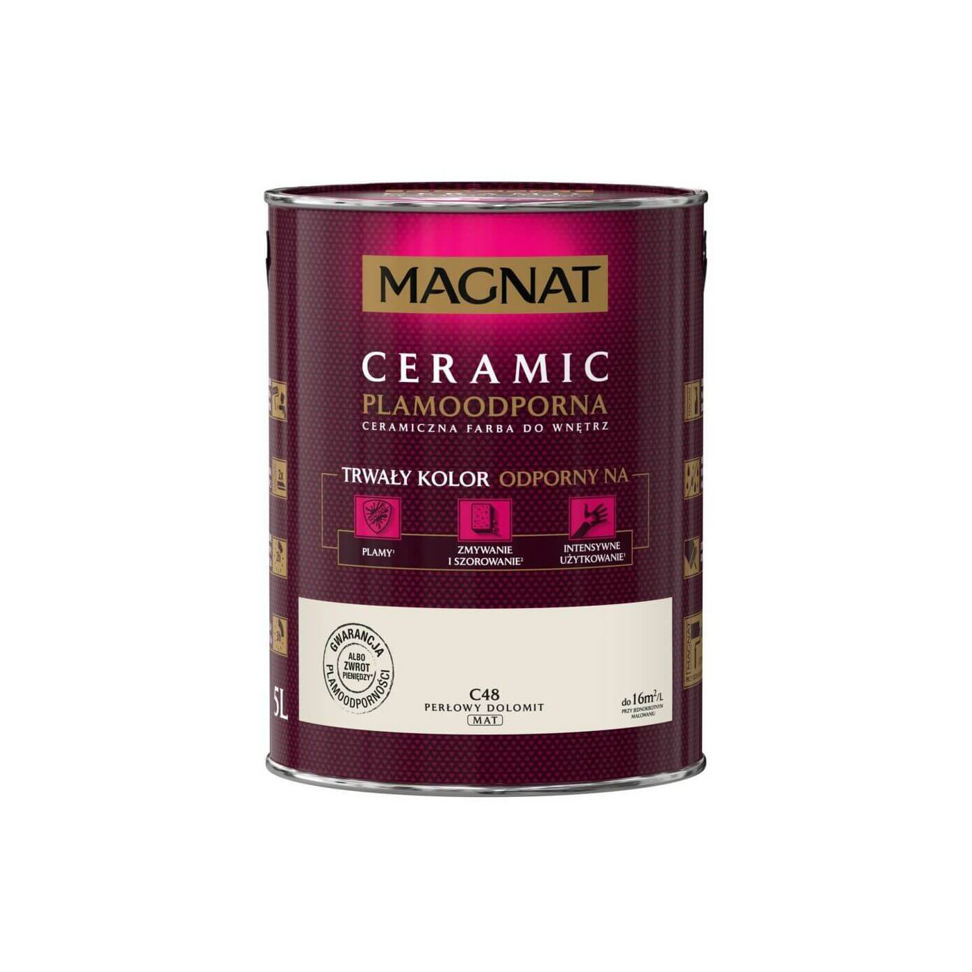 Farba Ceramiczna Magnat Ceramic C48 Perłowy Dolomit 5l Farba Ceramiczna Magnat Ceramic C48 Perłowy Dolomit 5l
