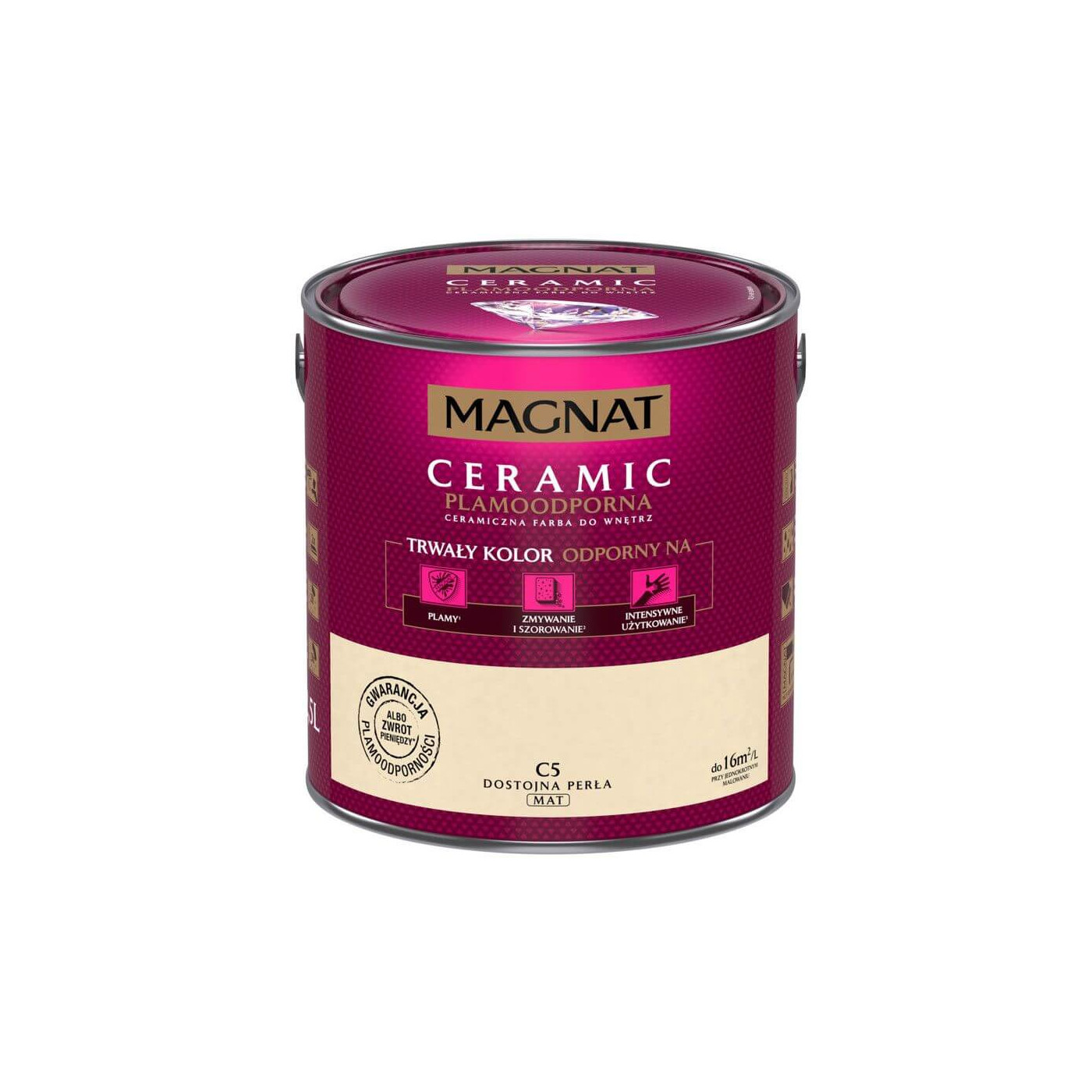 Farba Ceramiczna Magnat Ceramic C5 Dostojna Perła 2,5l Farba Ceramiczna Magnat Ceramic C5 Dostojna Perła 2,5l